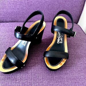 Salvatore Ferragamo wedge sandals size 6.5